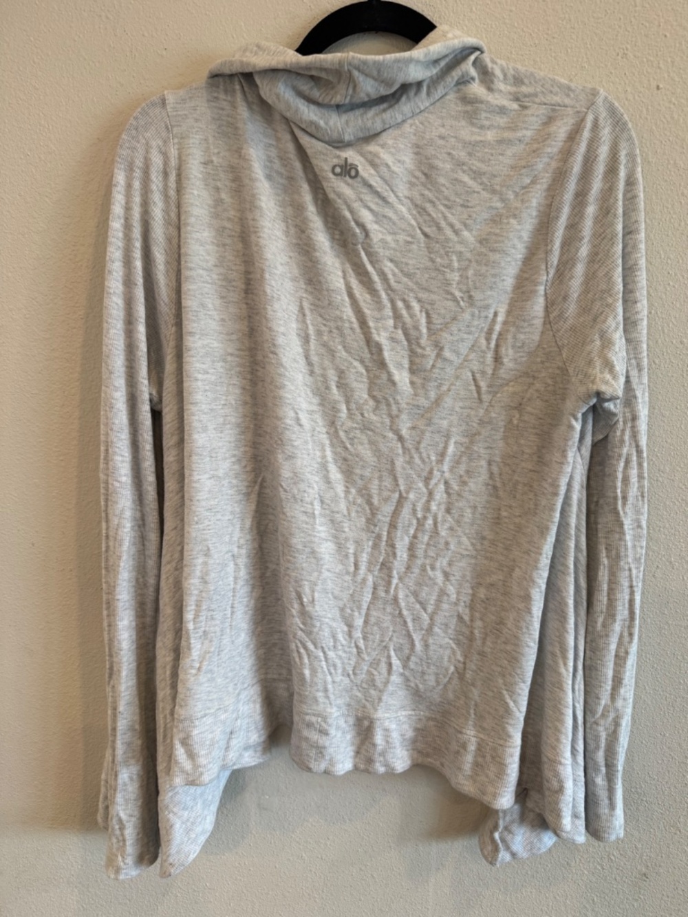 Alo Yoga Light Grey Hoodie Sweater Large - Picture 2 of 4